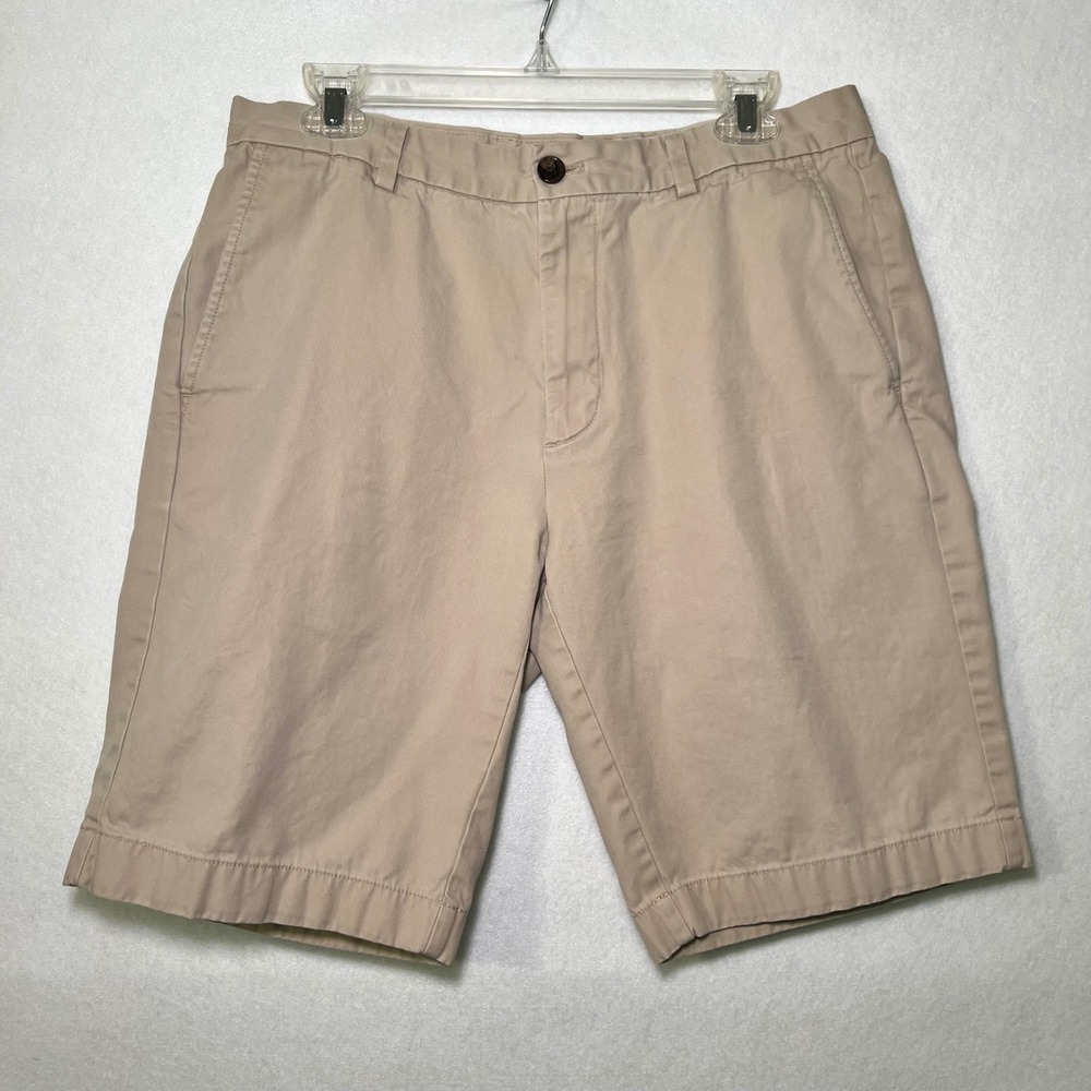 Brooks Brothers Men's Khaki Tan Chino Classic Preppy Old Money Shorts Size 33
